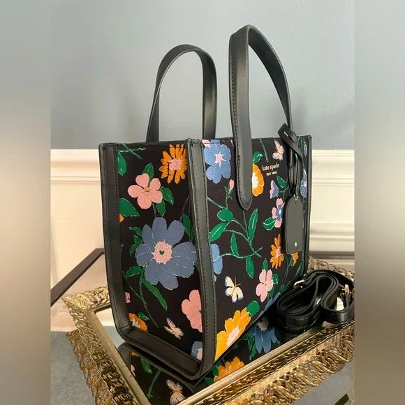 ❌On Hold Kate Spade Manhattan Floral Jacquard Small Tote - Picture 4 of 13